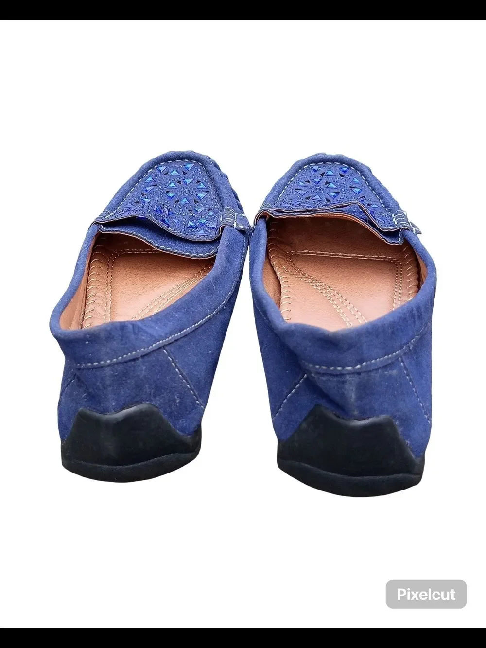 Blue Women's Casual Moccasin Flats